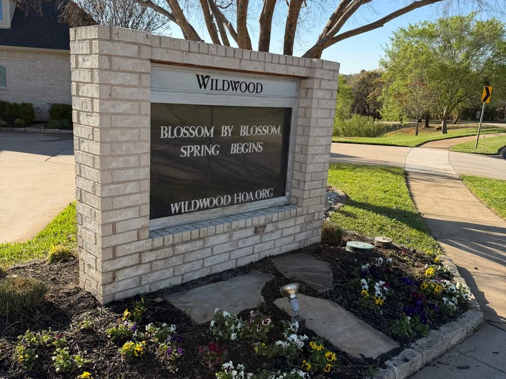 Commercial brick monument sign cleaned