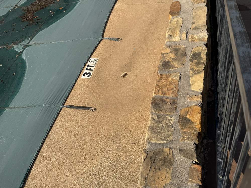 Concrete with oil and rust stains lifted